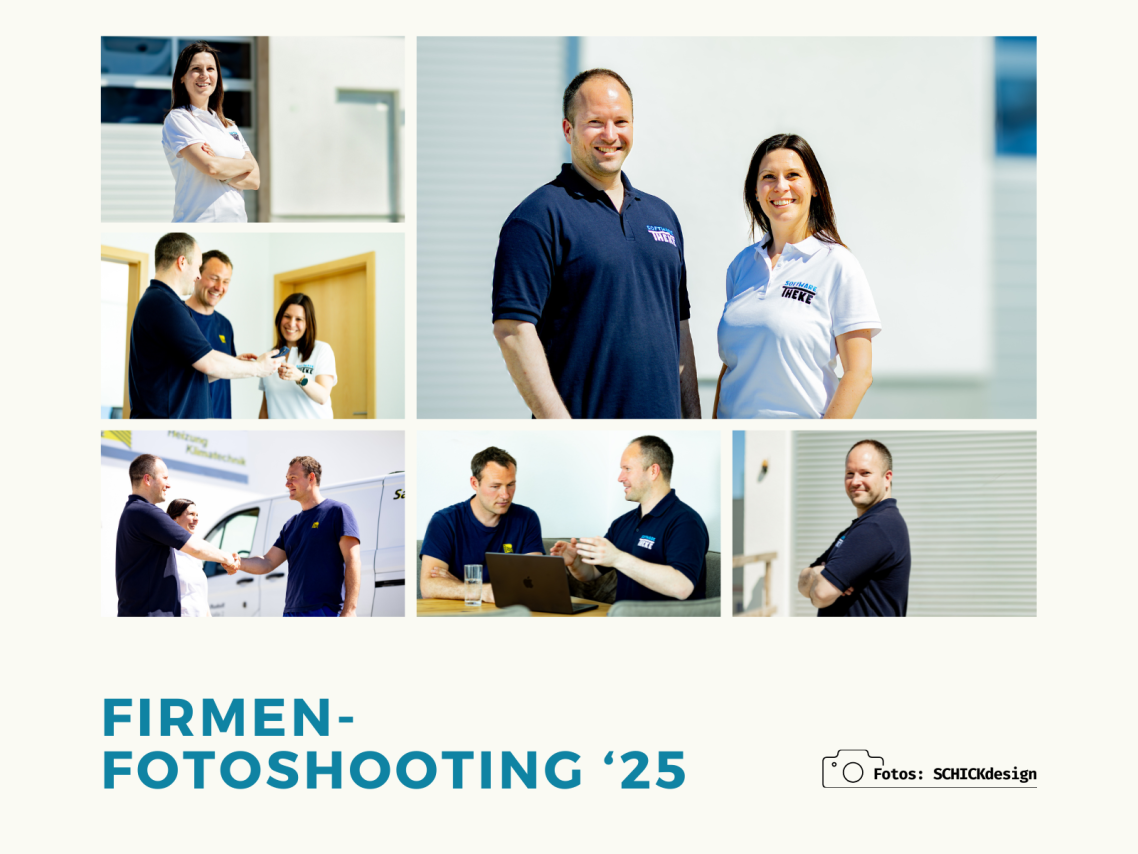 Firmen-Fotoshooting 2025 Mehrere Personen in Arbeitskleidung posieren für ein Firmen-Fotoshooting.