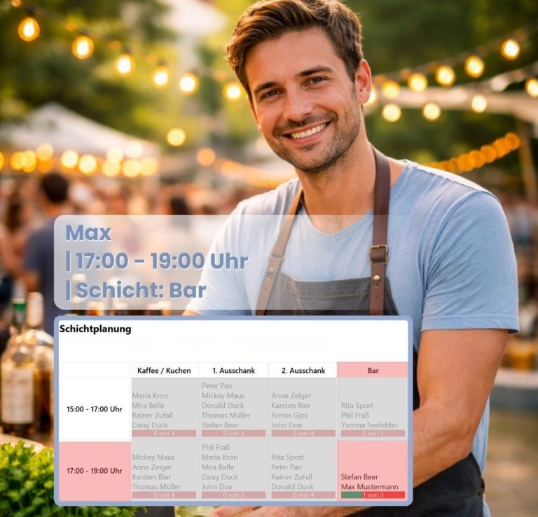 Einsatzplanung Umfrage-Tool Digitale Helferplanung leicht gemacht: Unser Umfrage-Tool kombiniert klassische Umfragen mit Kontingentverwaltung – ideal für Vereine, Ehren